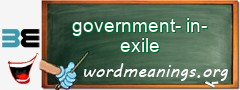 WordMeaning blackboard for government-in-exile